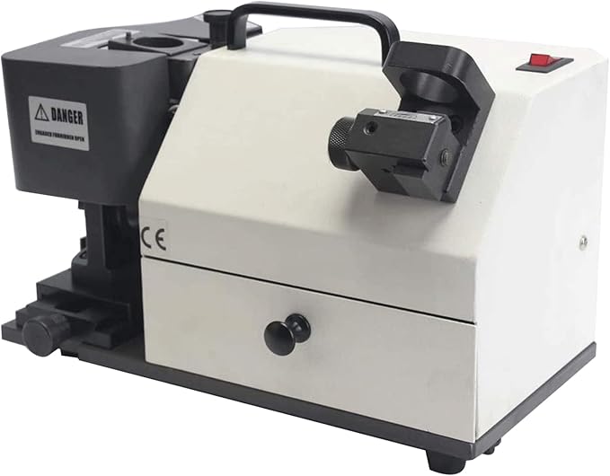 KAKA INDUSTRIAL TX-X3 4-14 mm Drill Bits and End Mill Re-Sharpener - Grinder with 6 Collets - Portable CNC Router Bit Sharpener - Adjustable Angle