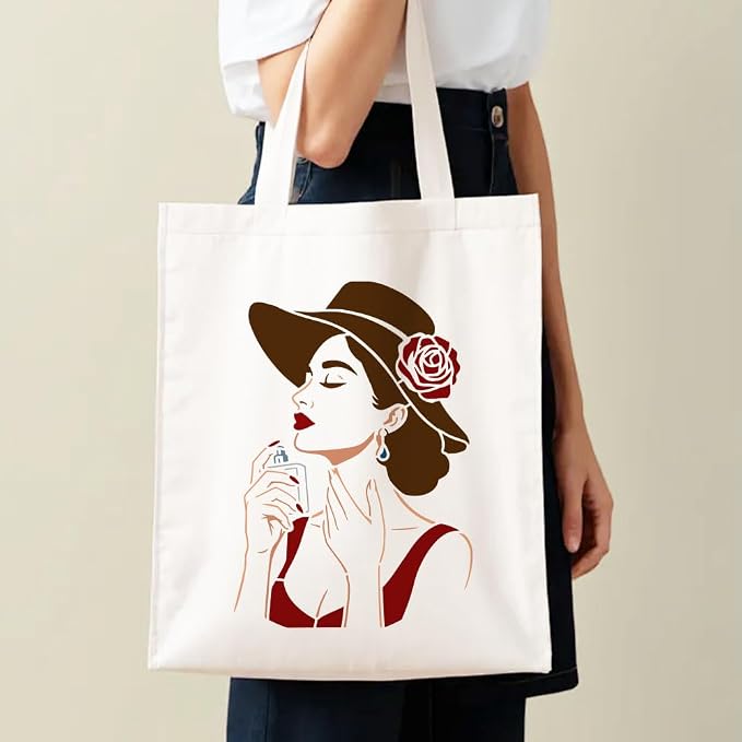 FINGERINSPIRE 4Pcs Perfume Woman Painting Stencil - Image 5