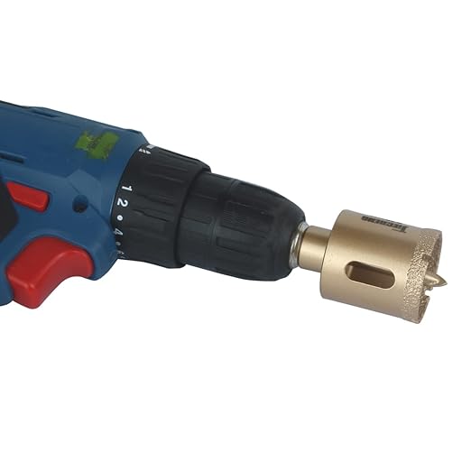 Brazed Diamond 1-1/2 inch Hole Saw with Center Drill Bit for Ceramic,Porcelain,Tile,Glass,Granite Quartz,Marble,Gemstone,Dry Drilling 38mm