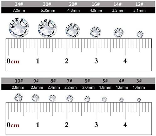 Onwon 1440 Pieces SS16 / 4mm Clear Crystal Flat Back Brilliant Round - Image 3