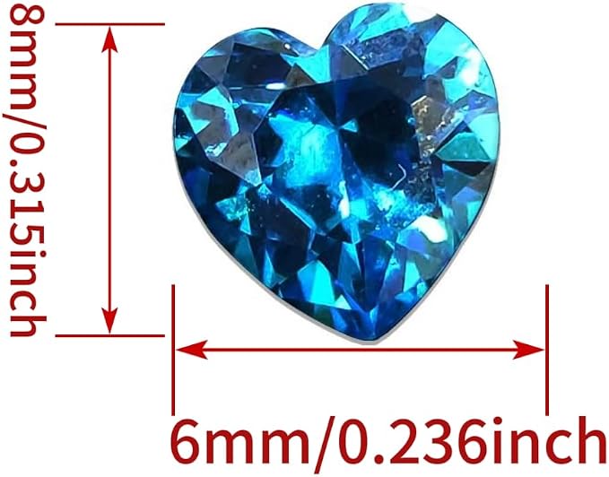 AierCrystal Aquamarine Color Cubic Zirconia Loose Beads Unset - Image 2