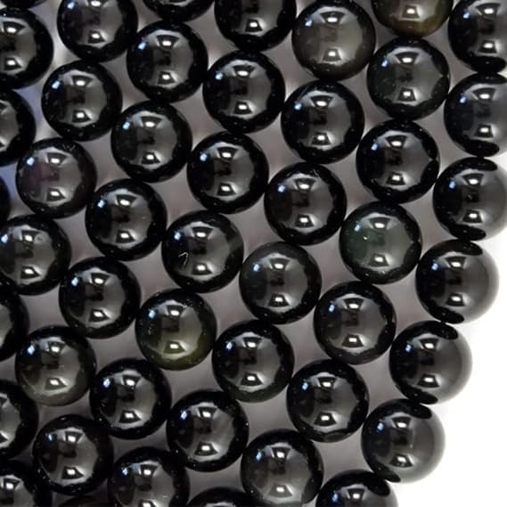 Zenkeeper About 180 Pcs Black Obsidian Beads - Image 6