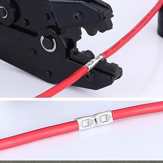 50 PCS Non-Insulated Butt Connectors Kit, AWG #8 Wire Ferrules, Electrical Wire Connectors Crimp Ferrule Terminals Kit-BN8