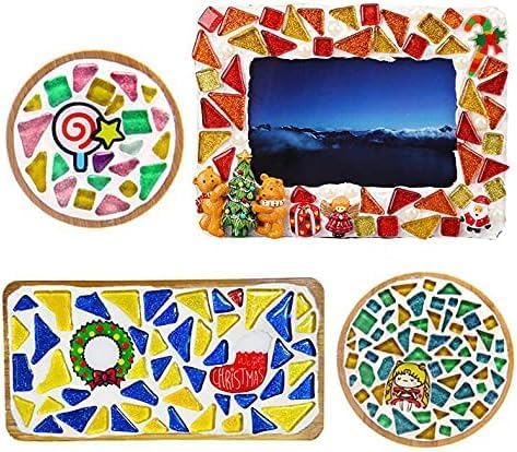 1.1LB Mixed Color Irregular Crystal Mosaic Tiles, Tiny Mini Mosaic Tile DIY - Image 8