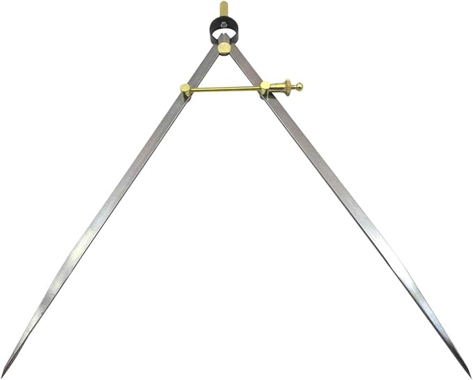 Taytools 468051 3 Piece Set Toolmaker's “Yankee” Rapid Adjust Quick Spring Nut Dividers, Inside ID & Outside OD Calipers, 0-12 Inches / 300 mm Range, Brass Fulcrum and Fine Adjustment, Flat Leg