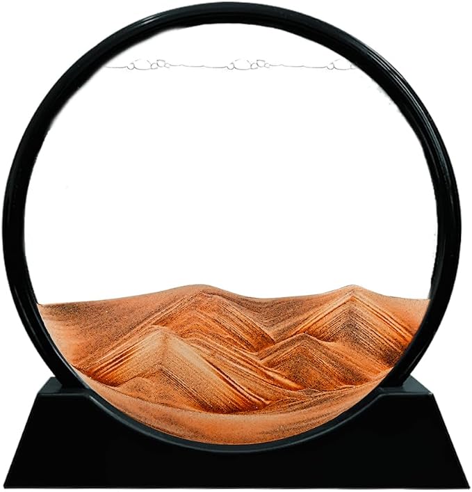 Muyan Moving Sand Art Picture Sandscapes in Motion Round Glass 3D Deep Sea Sand - Image 7