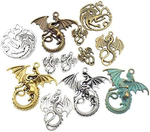 100g Craft Supplies Mixed Flying Dragon Charms Pendants Beads Charms Pendants - Image 2