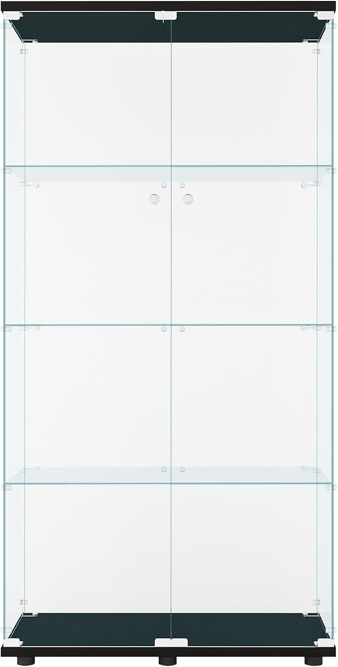 FLYMUHJIA Glass Display Cabinet Kitchen Pantry Storage Cabinet Corner Bar by FLYMUHJIA