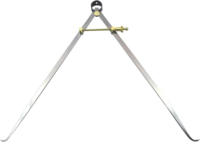 Taytools 468051 3 Piece Set Toolmaker's “Yankee” Rapid Adjust Quick Spring Nut Dividers, Inside ID & Outside OD Calipers, 0-12 Inches / 300 mm Range, Brass Fulcrum and Fine Adjustment, Flat Leg