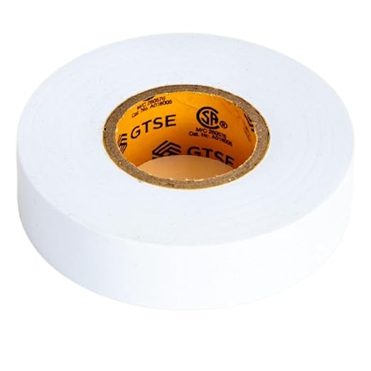 GTSE White Electrical Tape, 10 Rolls – Waterproof, Industrial Grade Vinyl, 3/4 in x 66ft– Strong Self-Adhesive PVC Electric Tape for Wire Insulation, 7 Mil, 600V – UL/CSA Listed