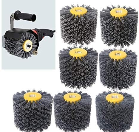 SIGNI Abrasive Nylon Drawing Wheel Drum Burnishing Polishing Brush for wooden furniture floor polishing 120X100mm 400 Grit 1pack