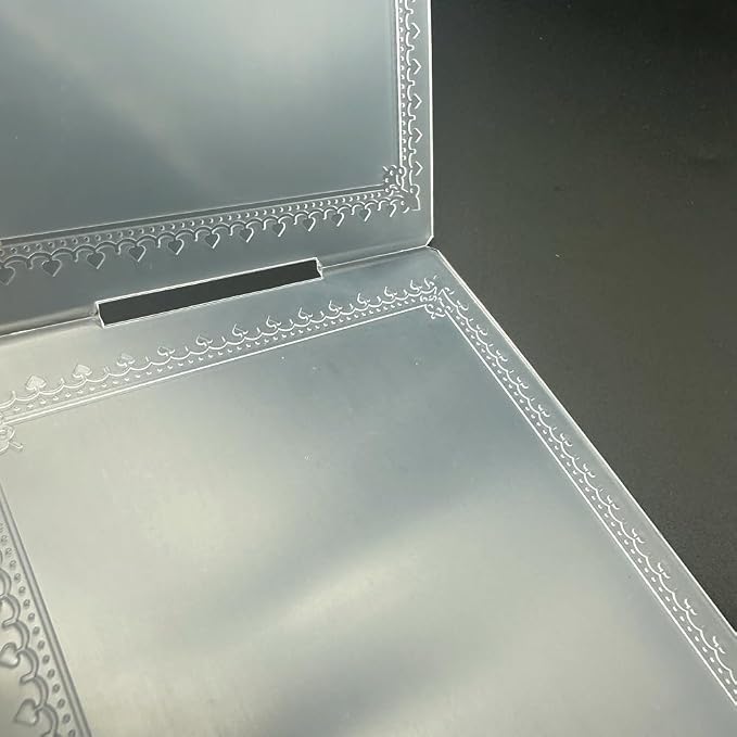 3D Plastic Embossing Folder Template Simple lace Border Texture 5x7 Inch - Image 4