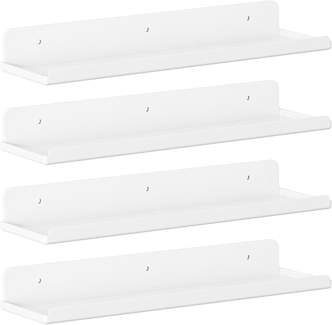 Lifewit Floating Shelves for Bathroom, Acrylic Display Shelf Wall Mounted for by Lifewit