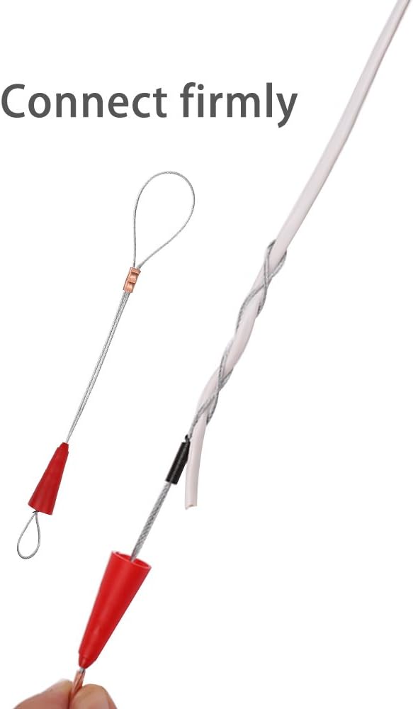Fish Tape Wire Puller Through Wall Wire Threader Fish plus Fish Cable Fastener with Steel rope 49FT(15M)