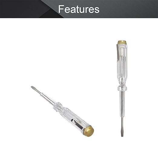 Fielect 5Pcs Tester Screwdriver, Voltage Detector Pen Light Circuit Tester Electric Test Pen Screwdriver AC/DC 100-500V