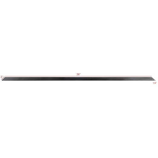 36x2x1/5 Inch Carbon Fiber Board Solid Flat Stock Construction Grade 915x50x5mm