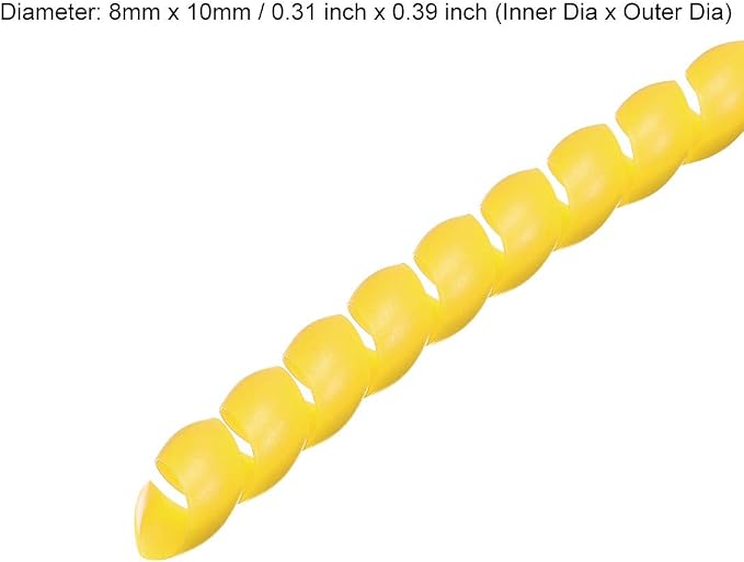 uxcell Flexible Spiral Tube Wrap Cable Management Sleeve 8mm X 10mm Computer - Image 3