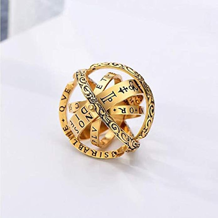 JAJAFOOK Astronomical Sphere Ball Deformation Ring Cosmic Finger Ring Lover - Image 5