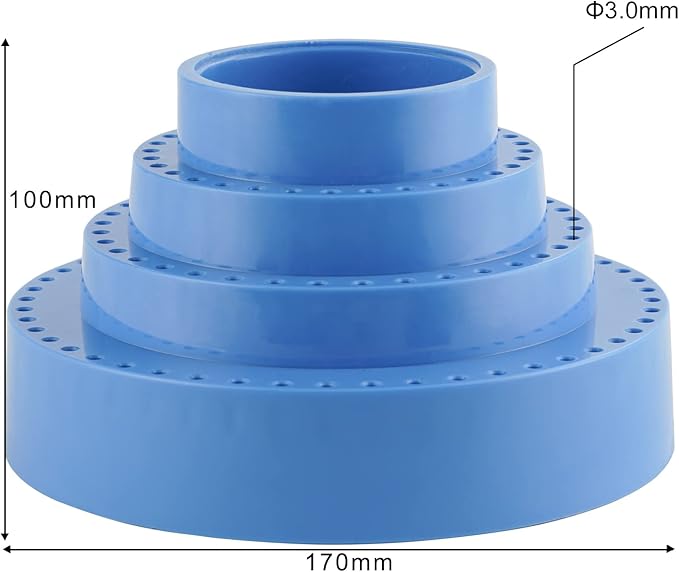 DZQ Rotating Bur Holder 116 Holes,Rotary Tool Holder 1/8"Diameter,Mandrel Drill Holder 360 Degree Rotating,for Drill Home and Garage Tool Accessories(Blue)