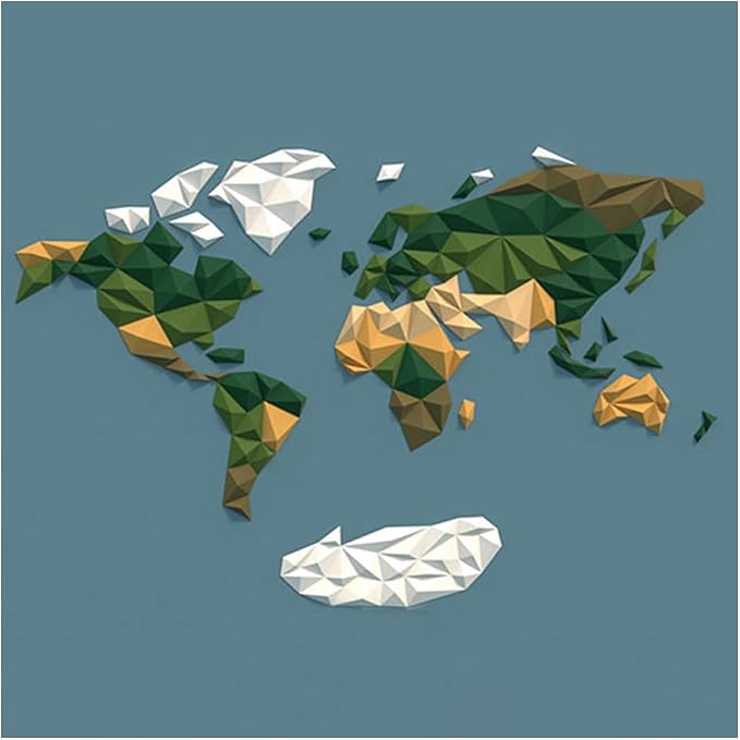 World Map DIY Paper Model Kit - Image 2