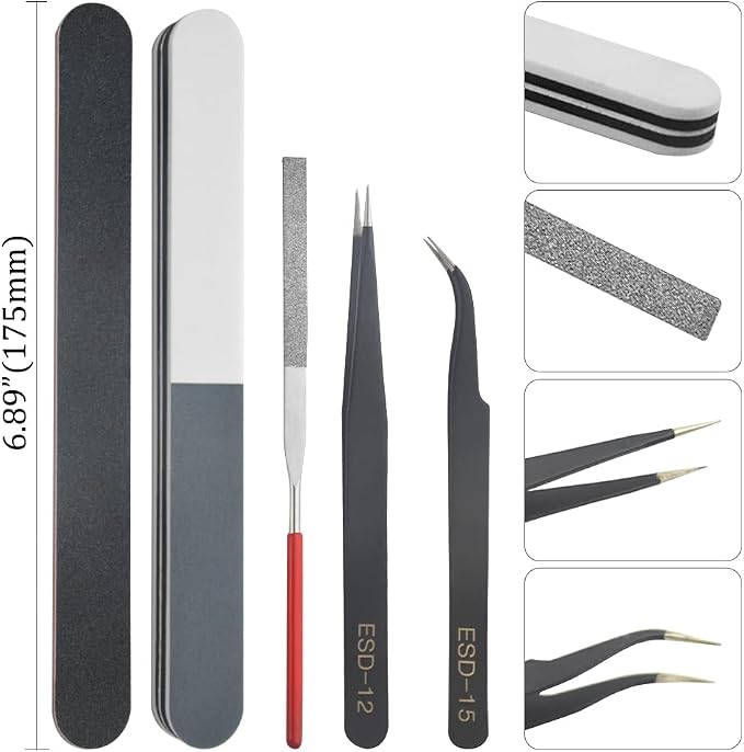 Professional 8 PCS Model Tools Kit Modeler Basic Tools Craft Set Hobby Building - Image 3