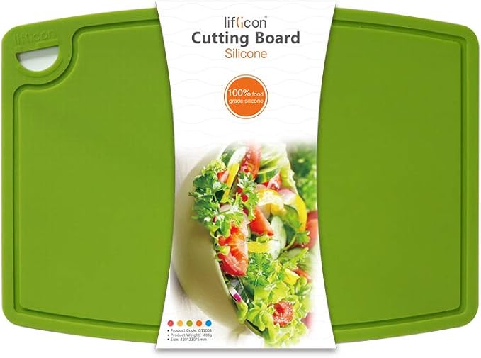 Liflicon Extra Large Thick Silicone Cutting Board 14.6'' x 10.43'' Chopping by Lifeisfullofsurprises