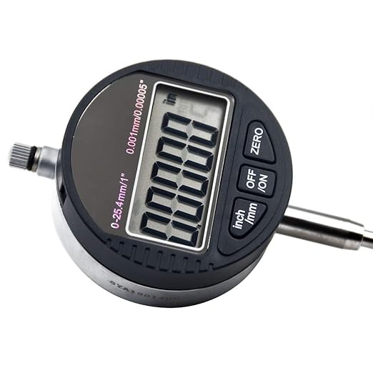 Electronic Digital Dial Indicator Gage Gauge Inch/Metric Conversion 0-1 Inch/25.4 mm 0.00005 Inch/0.001mm