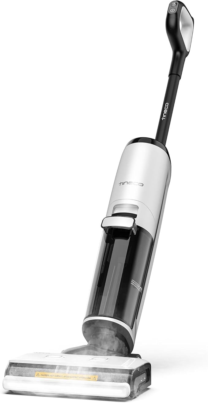 Tineco Floor ONE S7 Steam Cordless Wet Dry Vacuum Steam Mop All-in-One, Floor Washer for Sticky Mess Clean Up on Hard Floors with Digital Display, Self-Cleaning, Edge Cleaning, Safe for Kids & Pets