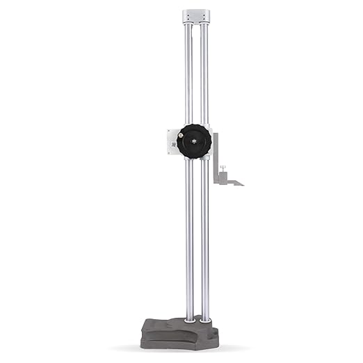 Dasqua 24"/600mm Double Beam Digital Height Gauge with Feed Wheel, Heavy Duty Cast Iron Base with Carbide-Tipped Scriber, Accuracy: ±0.0019"/0.05mm, Resolution 0.001"/0.01mm