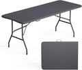 FDW 6 FT Folding Table, Portable Plastic Table by FDW