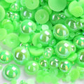 1000PCS Mixed Sizes 3/4/5/6/8/10mm Flatback Half Round Pearls Gems by Unknown