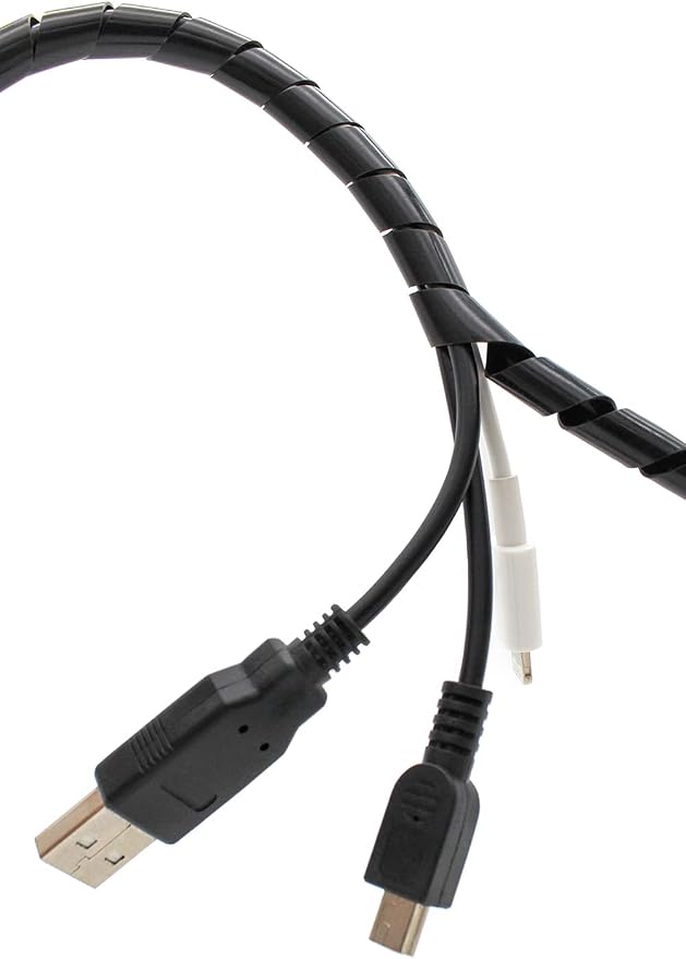 CSZD Spiral Cable Wrap, 10ft – 1/4 inch Spiral Wire Wrap Cord Covers Bundle - Image 4