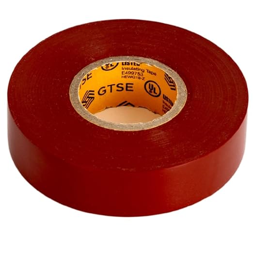 GTSE Brown Electrical Tape, 3-Pack – Waterproof, Industrial Grade Vinyl, 3/4 in x 66ft– Strong Self-Adhesive PVC Electric Tape for Wire Insulation, 7 Mil, 600V – UL/CSA Listed