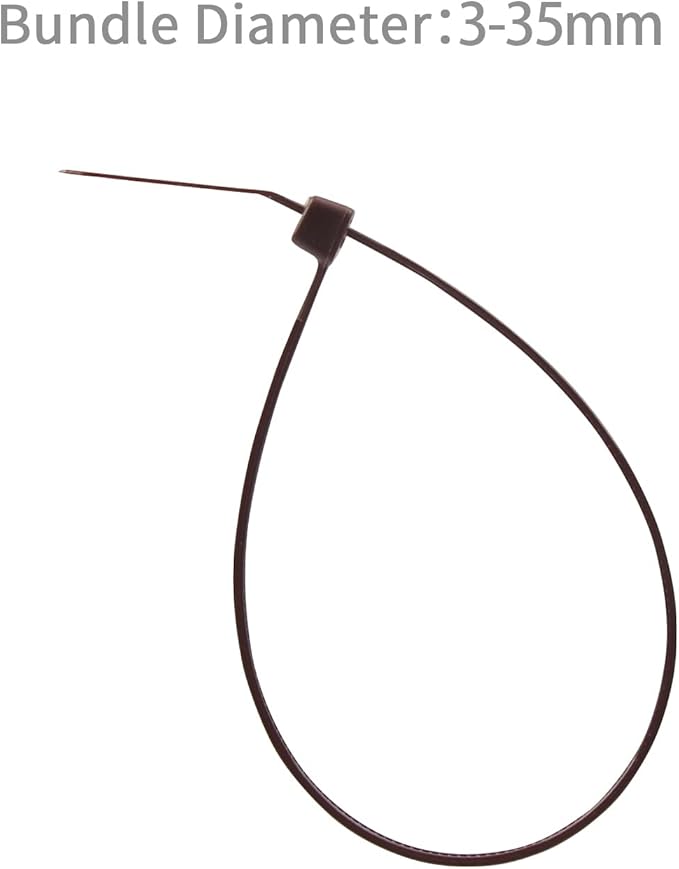 XINGO 1000 PCS 6 inch Cable Zip Ties, 18lb Strength, Small Tie Wraps Self-Locking Nylon Zip Ties for Indoor and Outdoor Use (Brown)