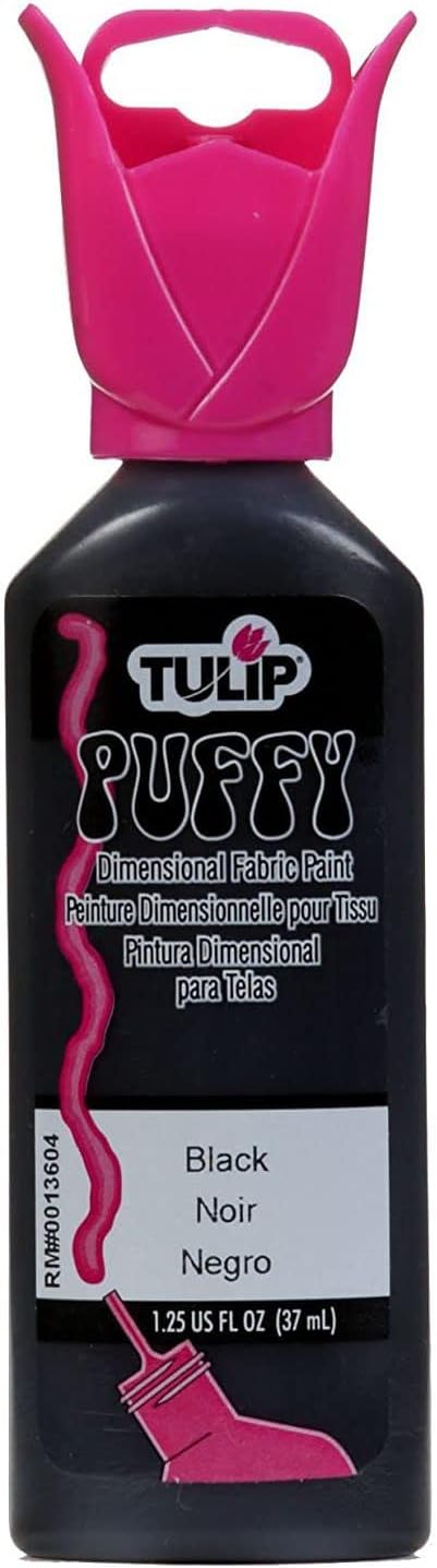 Tulip Dimensional Fabric Paint 1-1/4 Ounces-Puffy-Black by Tulip