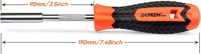 Torx Bit Set with 1/4 inch Magnetic Bit Driver,TEKPREM 12-Piece Security Torx Screwdriver Bit Set with 1 inch T5 T6 T7 T8 T9 T10 T15 T20 T25 T27 T30 T40 Tamper Resistant