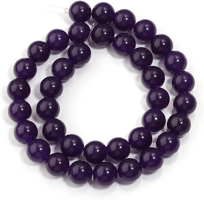 Zenkeeper 108Pcs Purple Natural Stones Chalcedony Beads Spacer Loose Beads Bulk - Image 5