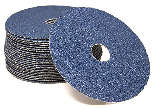 Benchmark Abrasives 5 Inch Sanding Discs Resin Fiber Zirconia Grinding Disc for Grinding, Stripping on Wood, Fiberglass, Steel, Metal, 7/8" Arbor Angle Grinder Sanding Disc, 25 Pack - 60 Grit