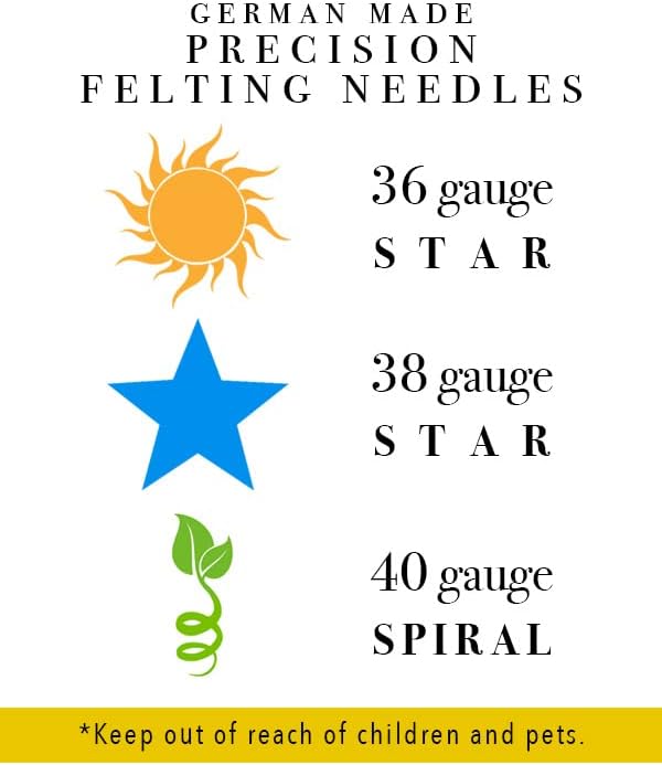 Sample Set | Precision Wool Felting Needles | 36 Gauge Star, 38 Gauge Star - Image 3