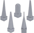UNICRAFTALE 5Pcs 5 Styles Plastic Wire Wrapping Kit Gray Jewelry Shape Mandrel by UNICRAFTALE