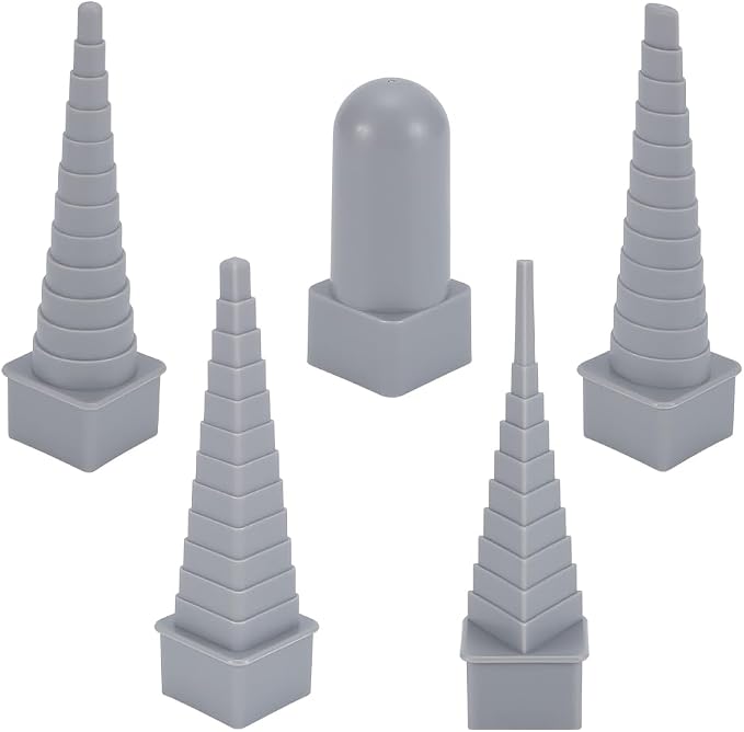 UNICRAFTALE 5Pcs 5 Styles Plastic Wire Wrapping Kit Gray Jewelry Shape Mandrel by UNICRAFTALE