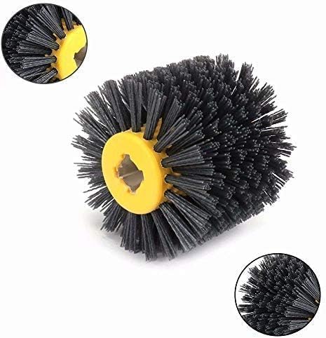 SIGNI Abrasive NYLON Wire Drawing Wheel Drum Burnishing Polishing Brush for Wooden Furniture Floor Polishing 120X100mm 120 Grit 1pack