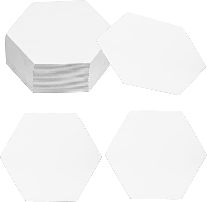 100 Count Paper Piecing Shapes Hexagon Paper Piecing Templates Quilting by Veroave