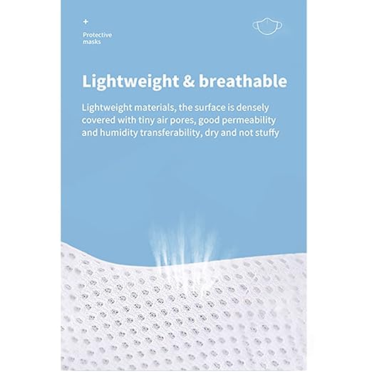 2,000pcs Disposable Face Masks- 3 Ply Breathable Mask For Adults - Blue (40 Packs of 50)