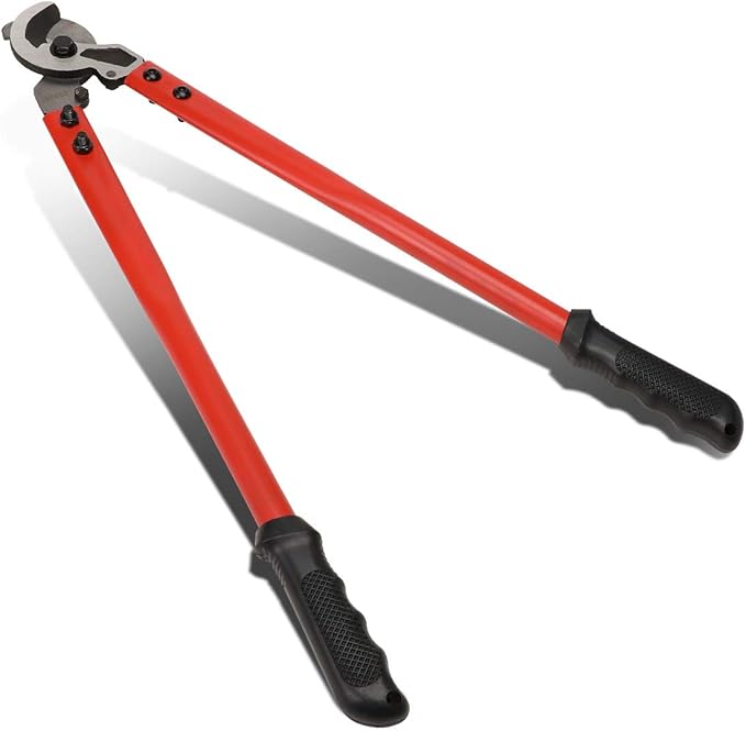 DNA Motoring TOOLS-00118 Cable Cutter - 23 in., Heavy Duty Wire Cutting Tool w/Smooth Mating Jaws, Rubber Handles