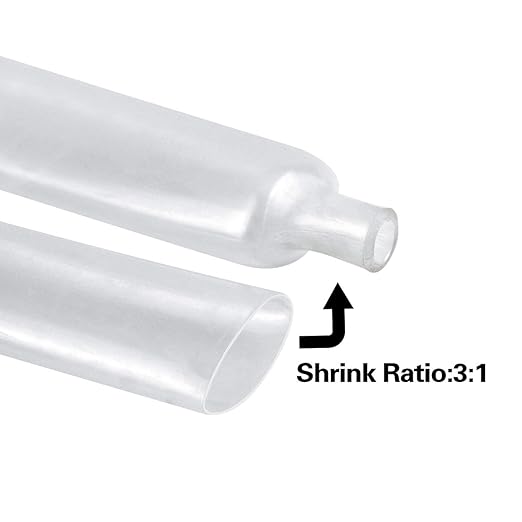 XHF 3/4 inch (19mm) 3:1 Waterproof Clear Heat Shrink Tubing Marine Grade Wire Cable Adhesive Lined Tube Insulation Seal Against Moisture Corrosion and Air Leakage, 4 Ft