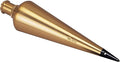 Solid Brass Plumb Bob, Brass Construction, Stainless Steel Point, Professional Centering Tool, Replaceable Tip (8oz)