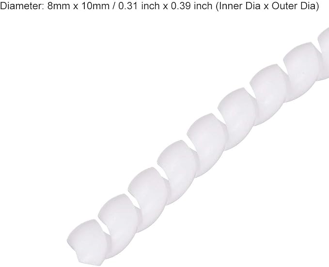 uxcell Flexible Spiral Cable Wrap Wire Cord Wraps Management Sleeve 8mm x 10mm - Image 3