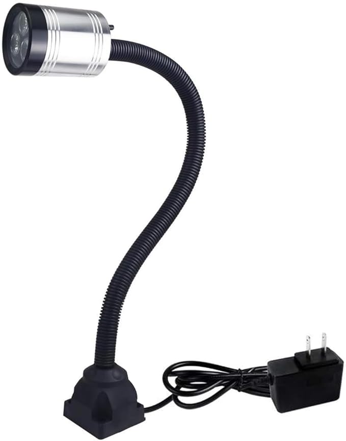 Flexible Work Light, Led Machine Light, Led Flexible Gooseneck Light 900 Lumens with 20inch Flexible Gooseneck 120 Volt for Lathe Workbench Bandsaw and Machine Tool