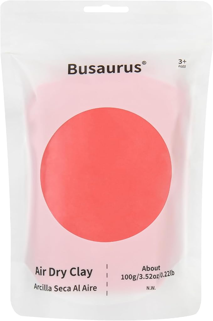 100g Red Air Dry Foam Clay, DIY Magic Model Clay by BusaurusToys